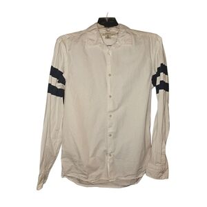H&M Men's Striped Panel Oxford Shirt